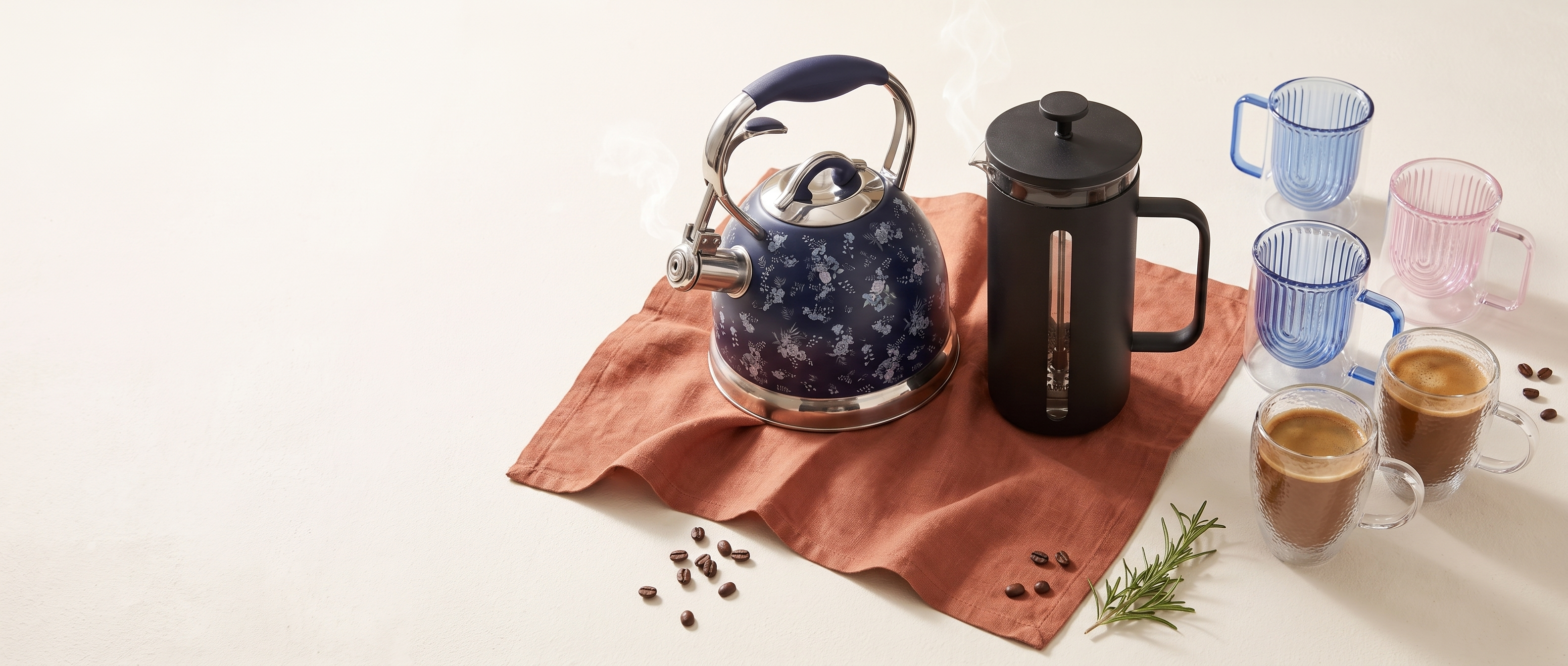 Tea and coffee banner